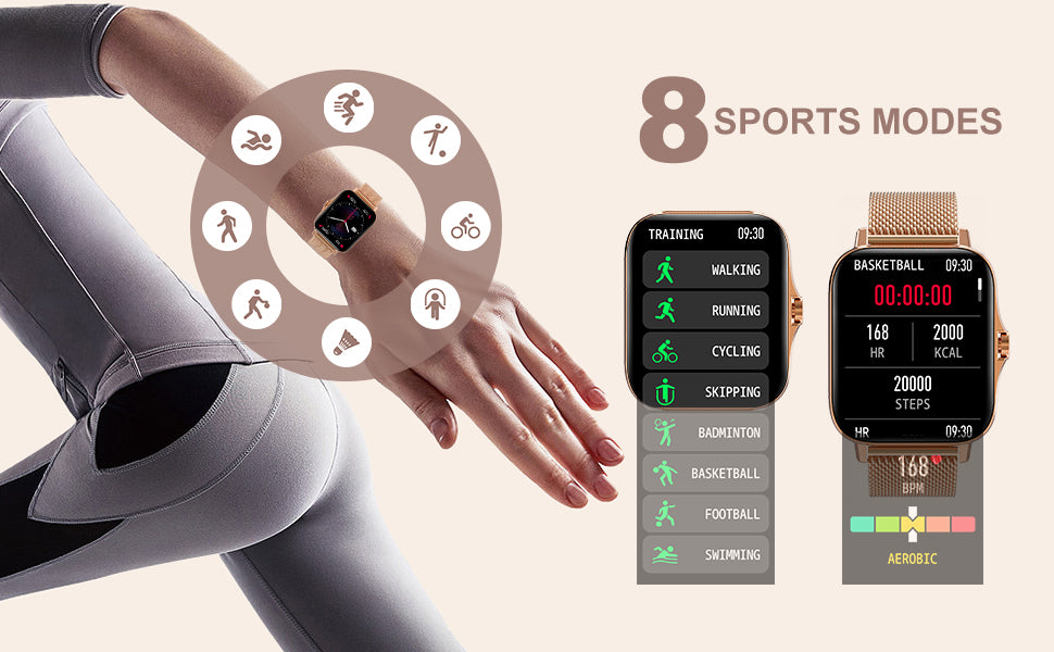 Smart Watch for Women Call Dial Fitness Tracker Heart Rate Sleep Monitor Pedometer