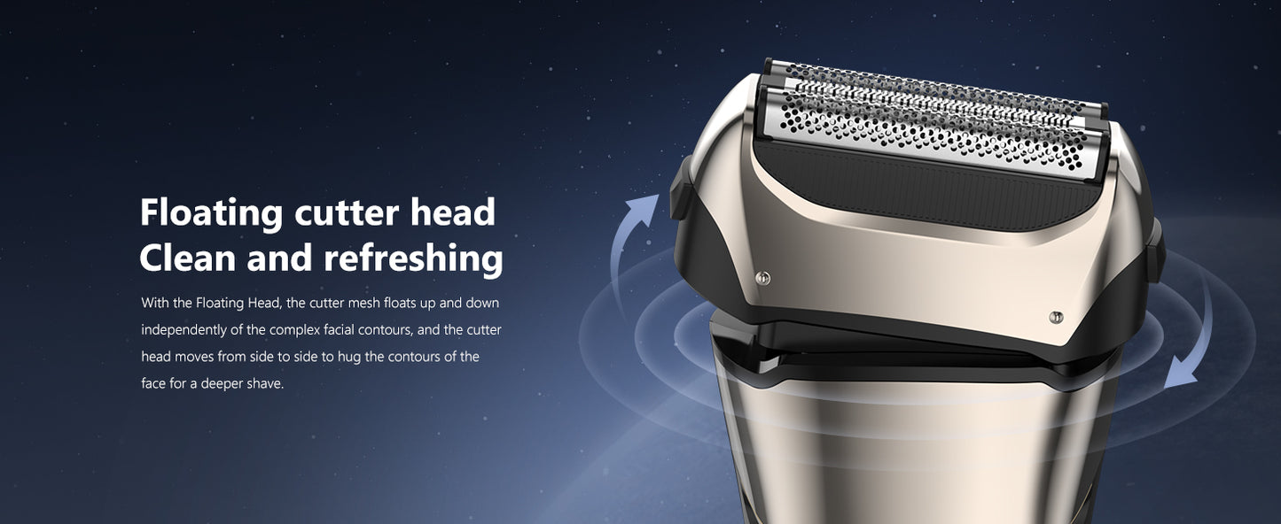 Sejoy Electric Razor for Men Wet Dry Foil Shaver 3-Blade 7500 RPM Motor