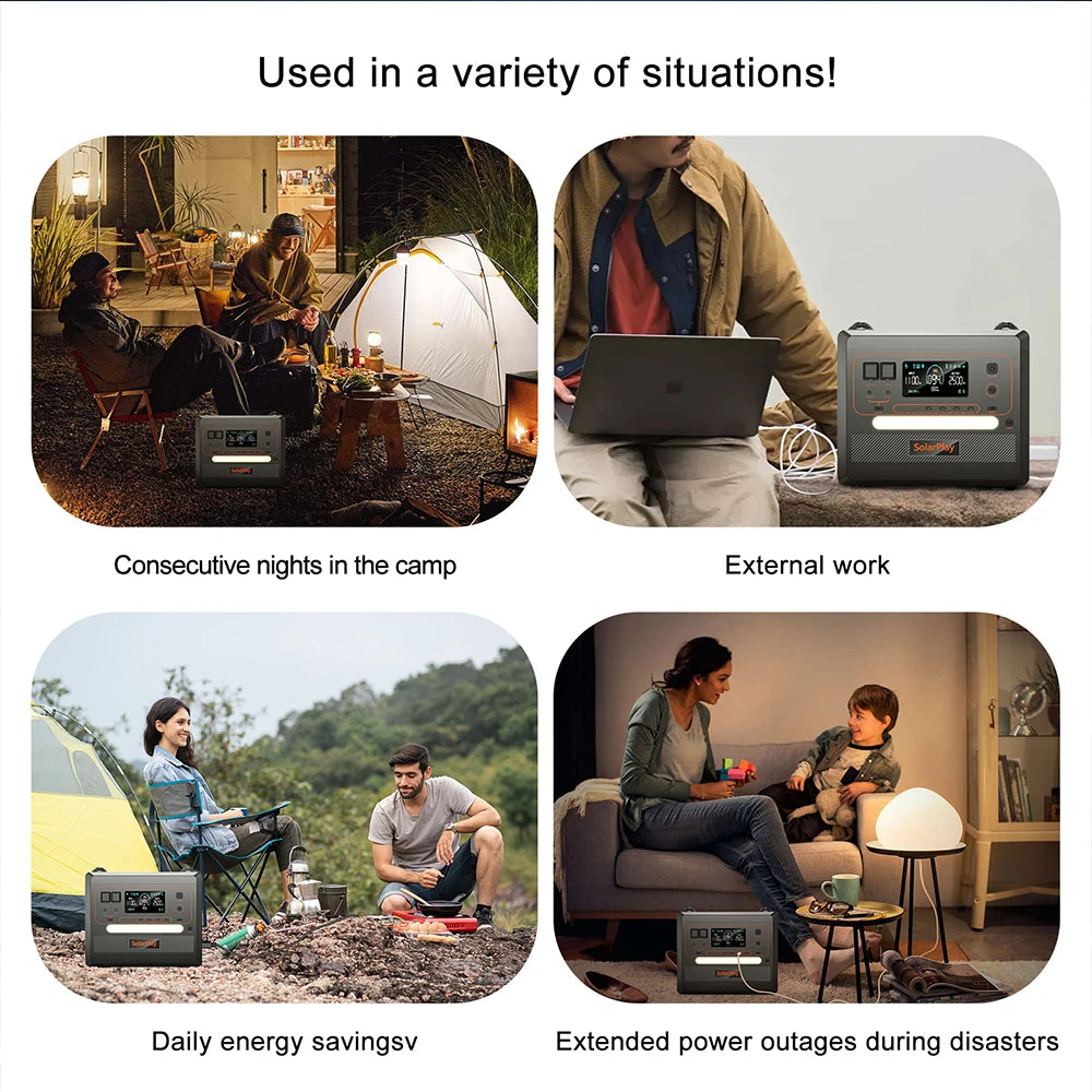 SOLARPLAY Q2501 Portable Power Station 2304Wh LiFePO4 Battery 2500W Output 4800W Peak Solar Generator