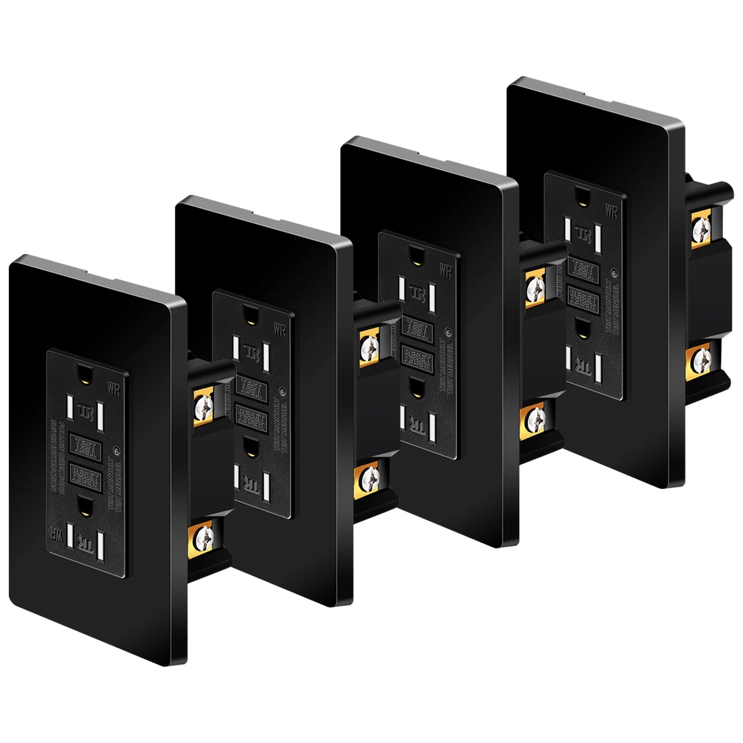 GFCI Outlet 15A 125V Black Tamper Resistant with LED