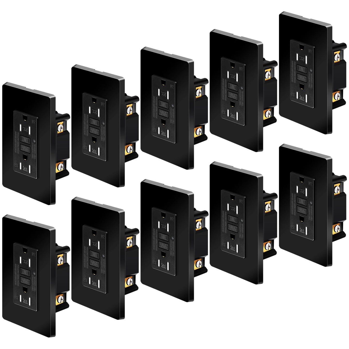 GFCI Outlet 15A 125V Black Tamper Resistant with LED
