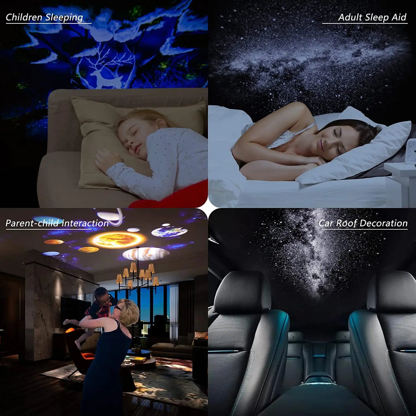 Galaxy Star Projector Night Light 360 Rotate Lamp