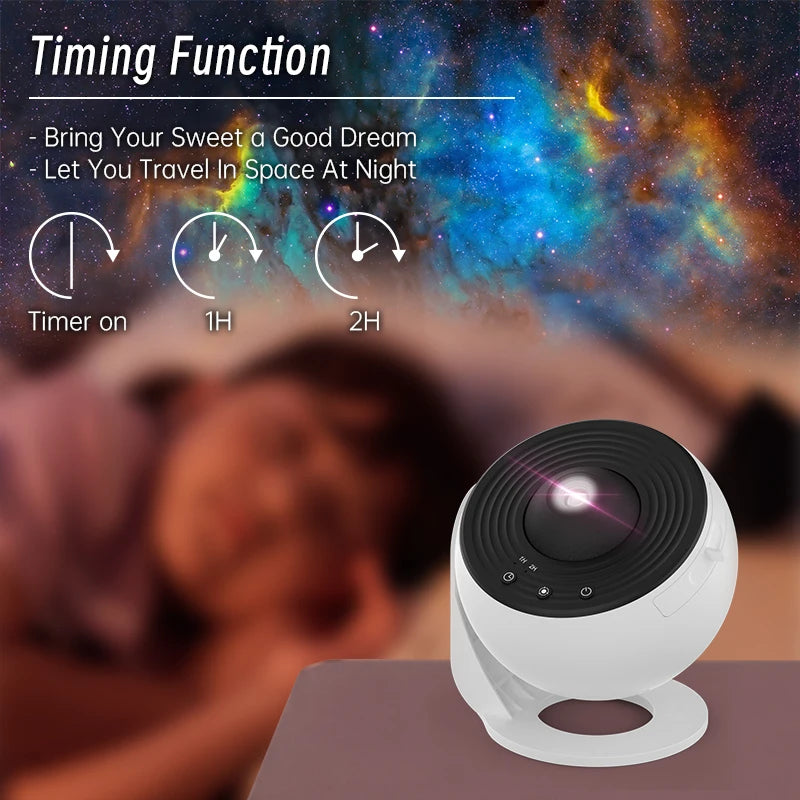 Galaxy Star Projector Night Light 360 Rotate Lamp