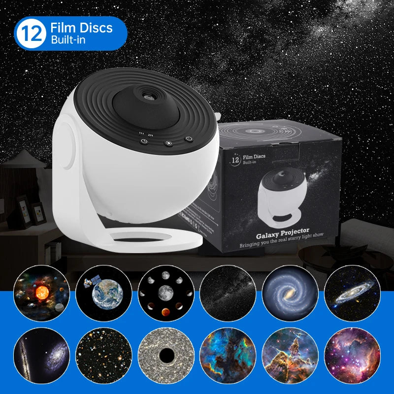 Galaxy Star Projector Night Light 360 Rotate Lamp