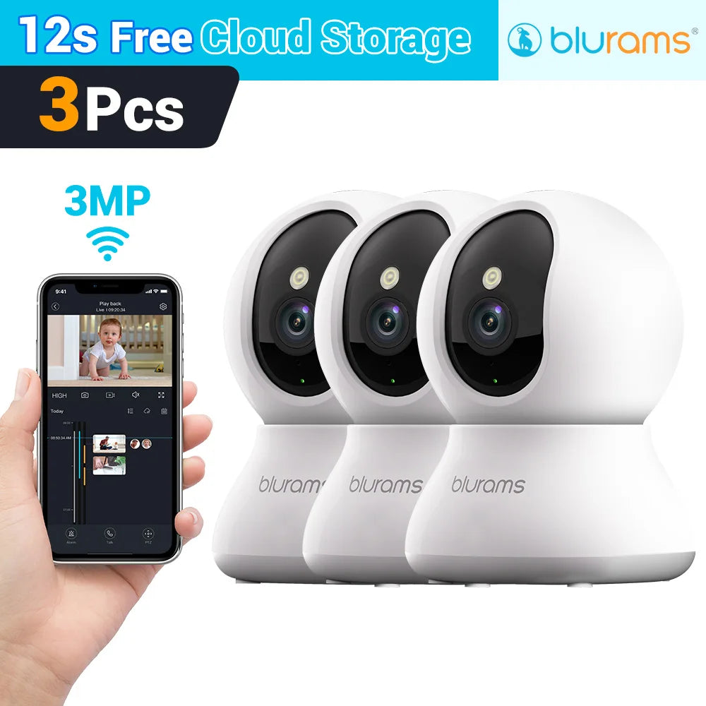 Blurams Baby Monitor 2K HD Security Camera with Motion Detection Two Way Audio and Night Vision