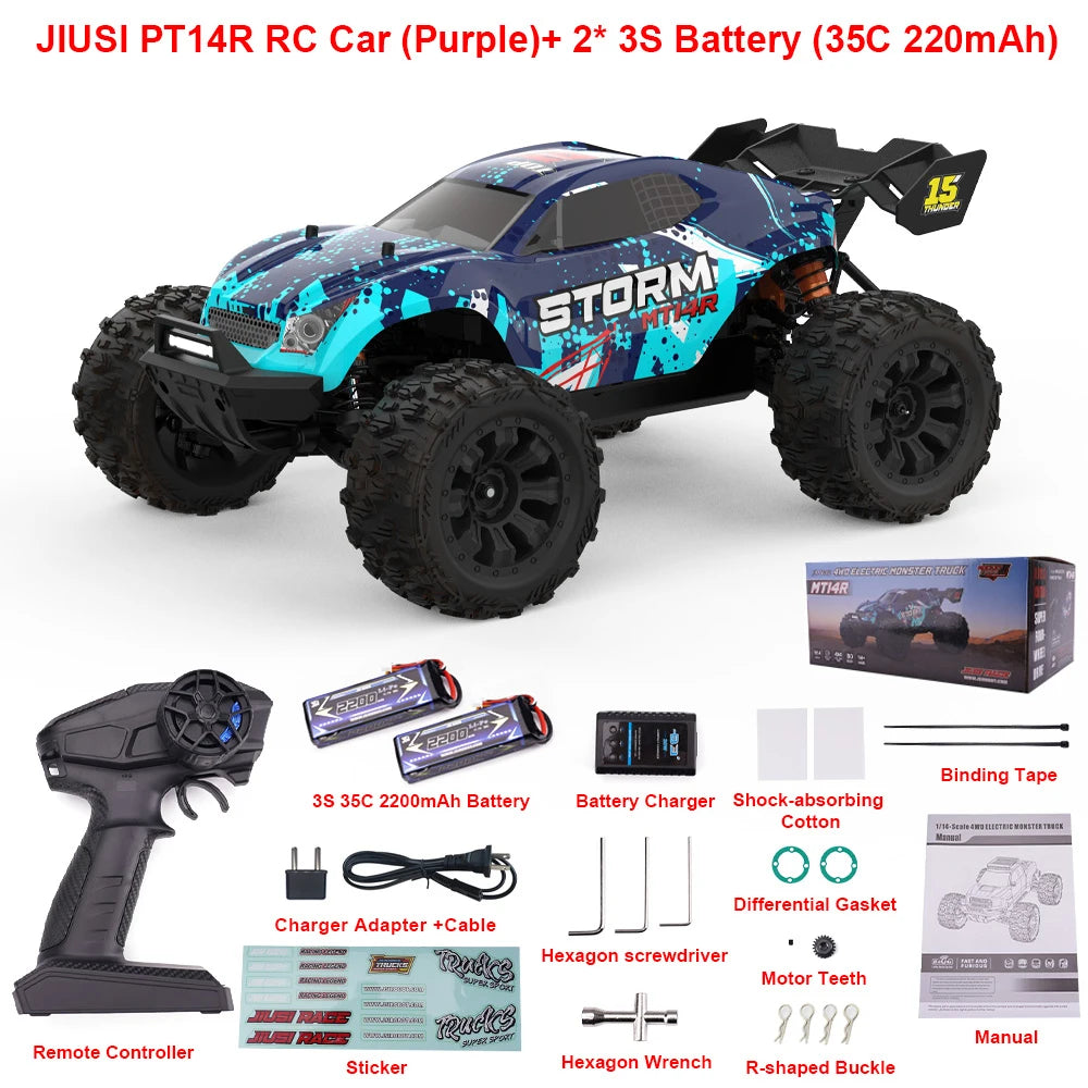 JIUSI PT14R MT14R 114 4WD RC Car 80kmh Brushless Off Road Truck