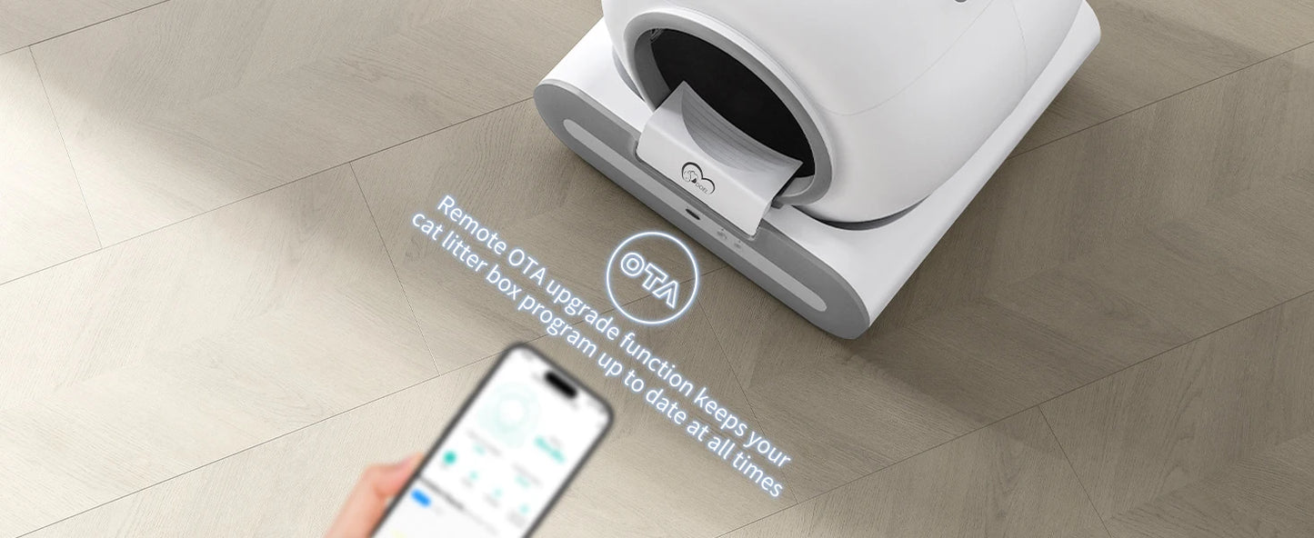 DOEL Automatic Self Cleaning Cat Litter Box with App Control and Litter Mat for Multiple / Large Cats