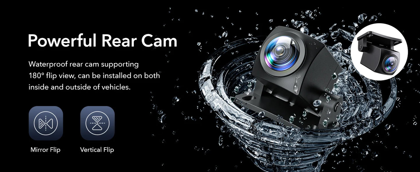 REDTIGER 4K Dash Cam Front and Rear with WiFi, GPS, and 24H Parking Mode