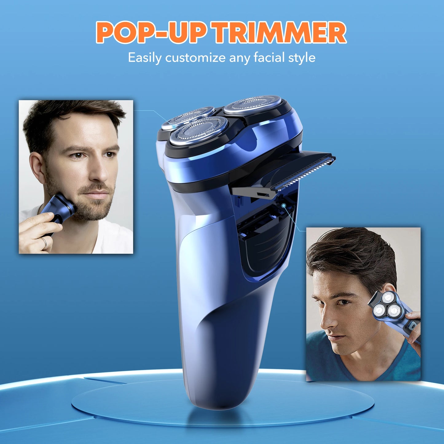 Sejoy Electric Razor for Men Rotary Rechargeable Travel Shaver Beard Trimmer