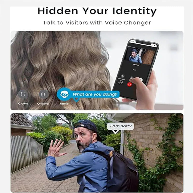 ieGeek 2K Wireless Doorbell Camera Smart WiFi Doorbell with Chime AI PIR Motion Detection