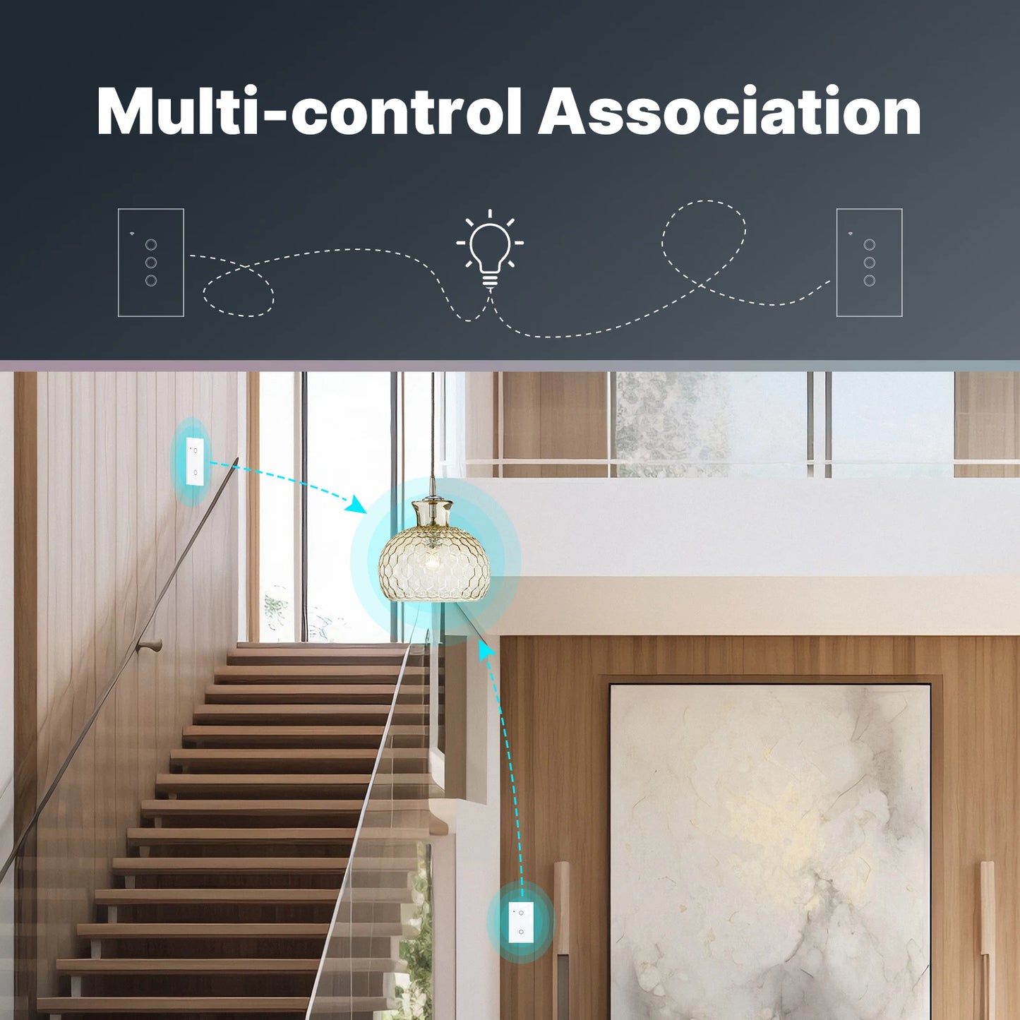 Tuya WiFi Smart Light Switch Touch Control Alexa Google