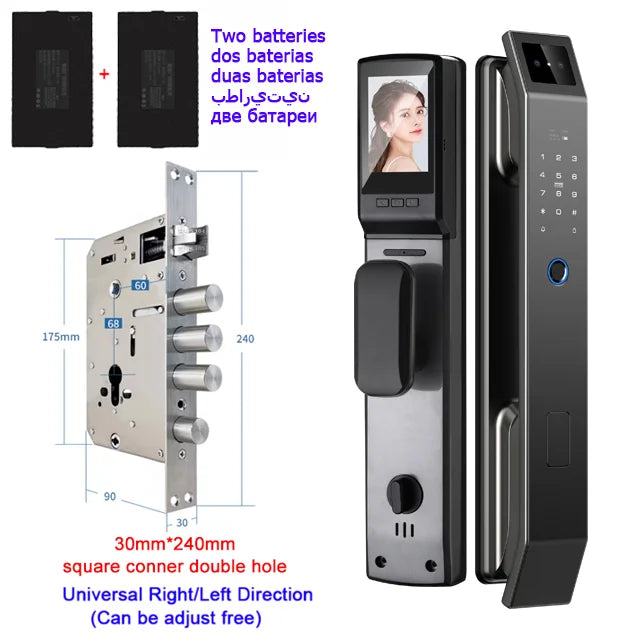 3D Face Recognition Digital Door Lock with Camera Fingerprint and Keyless Entry