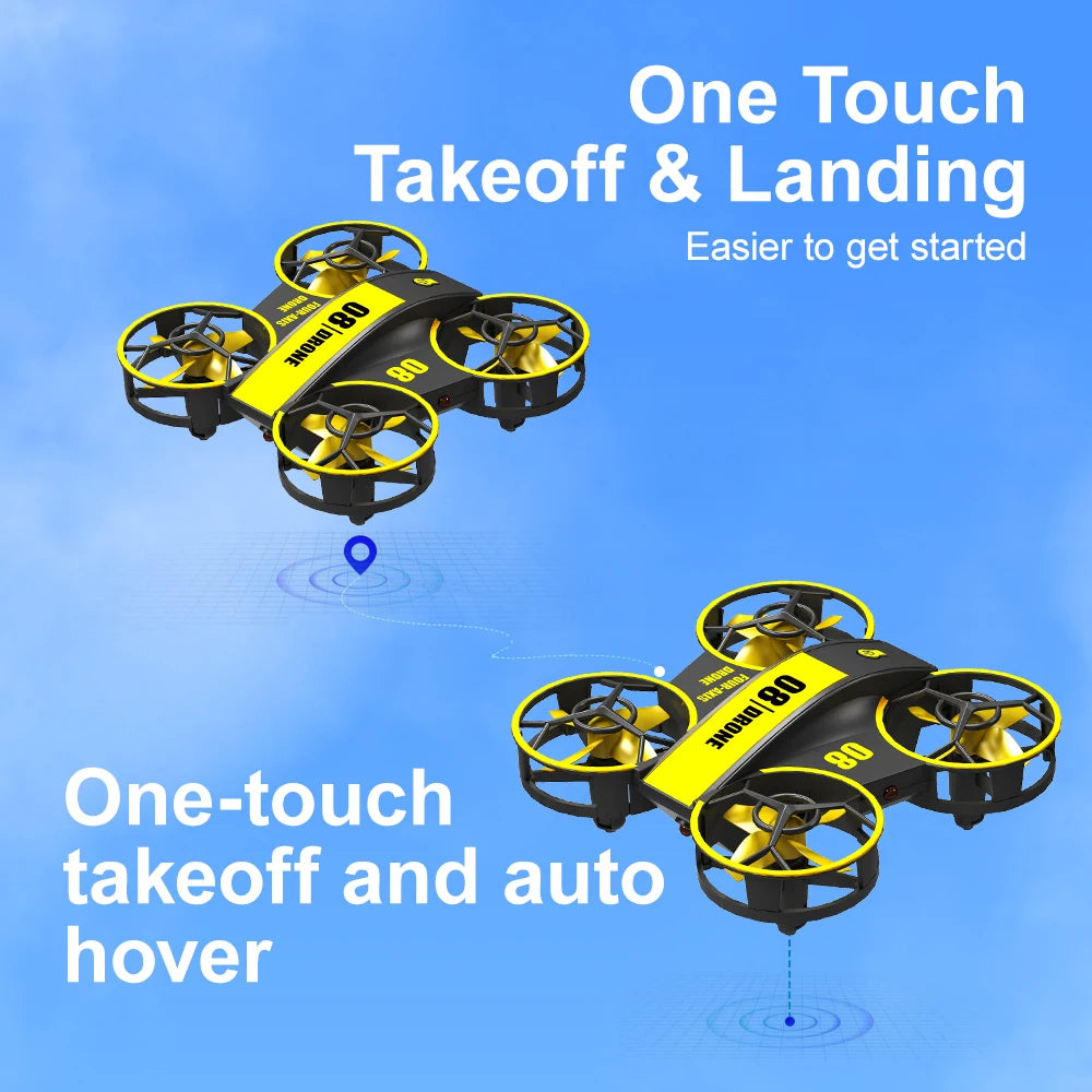 Mini Drone for Kids Beginners with Lights 3D Flip 3 Batteries Indoor RC