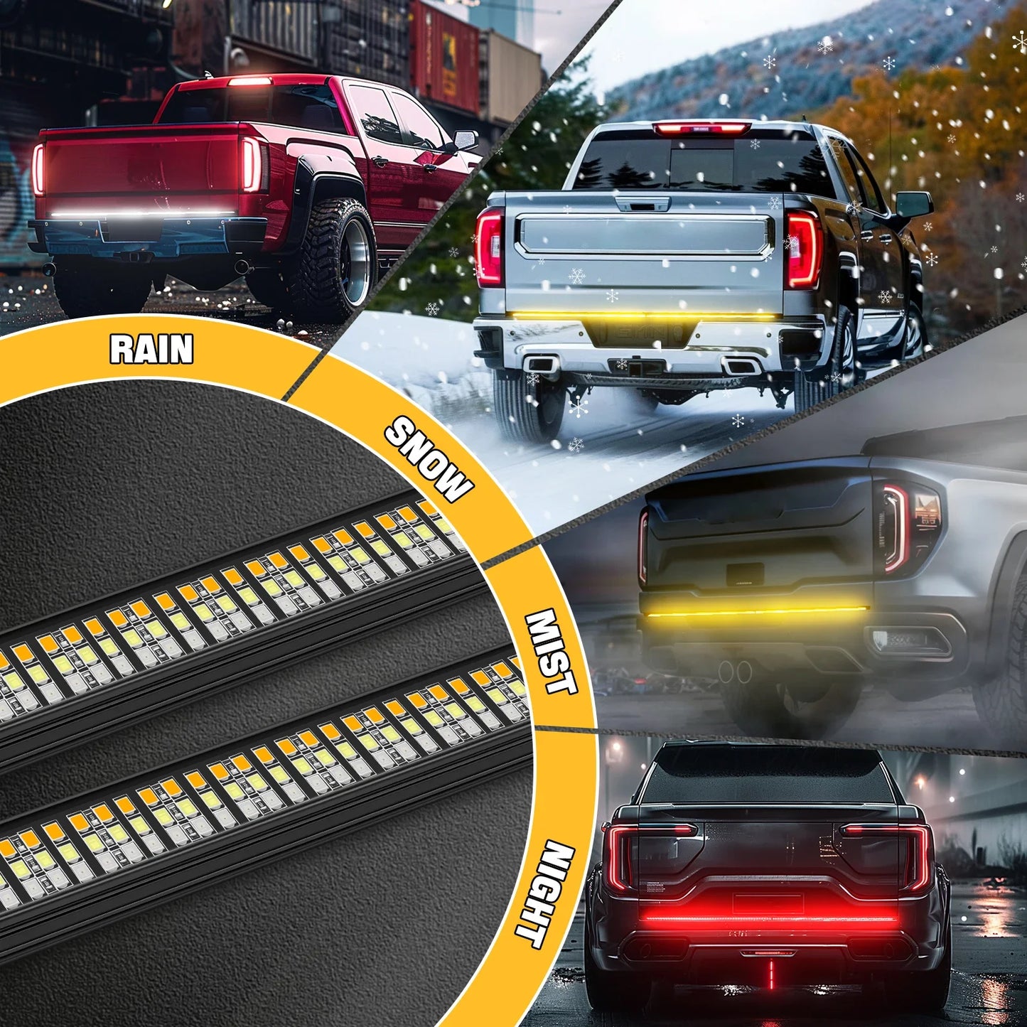 60 Inch 4 Row 864 LED Tailgate Light Strip for Truck
