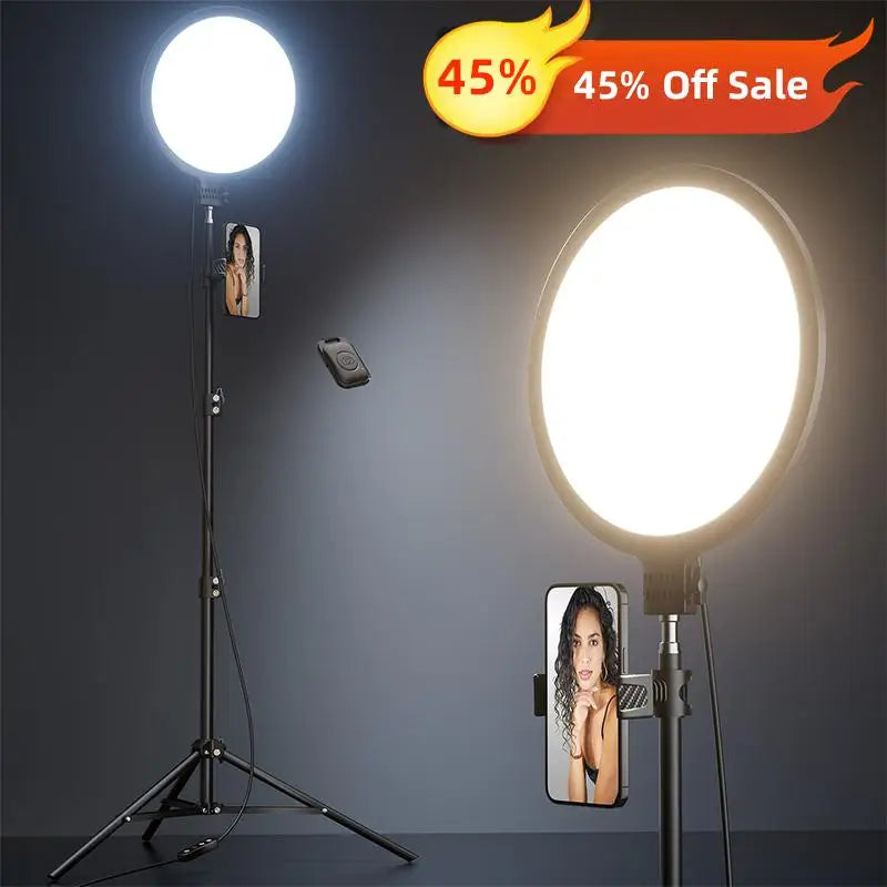 Weilisi 10.5 Inch Ring Light with 69 Inch Tripod and Phone Holder Kit for Zoom and Video Recording