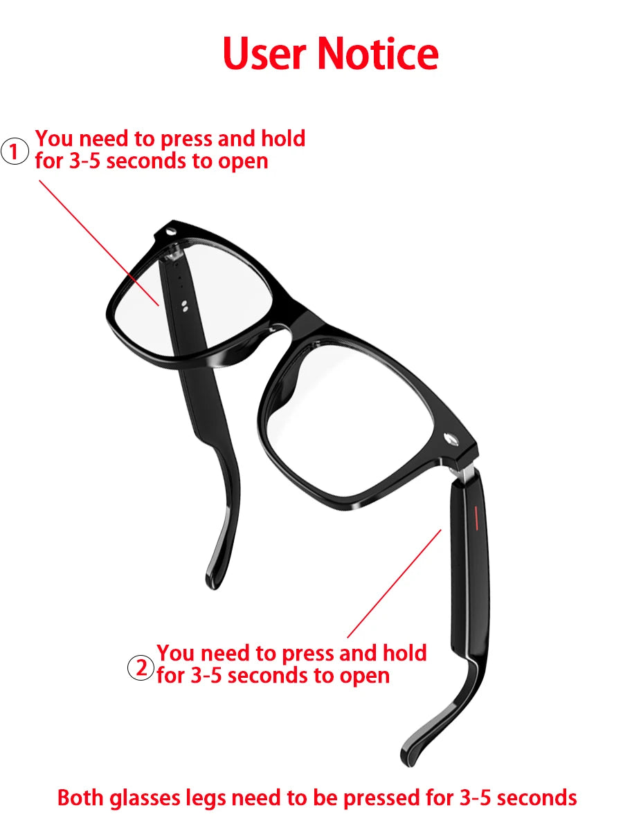 SENBONO Smart Glasses Open Ear Music Calling Stereo