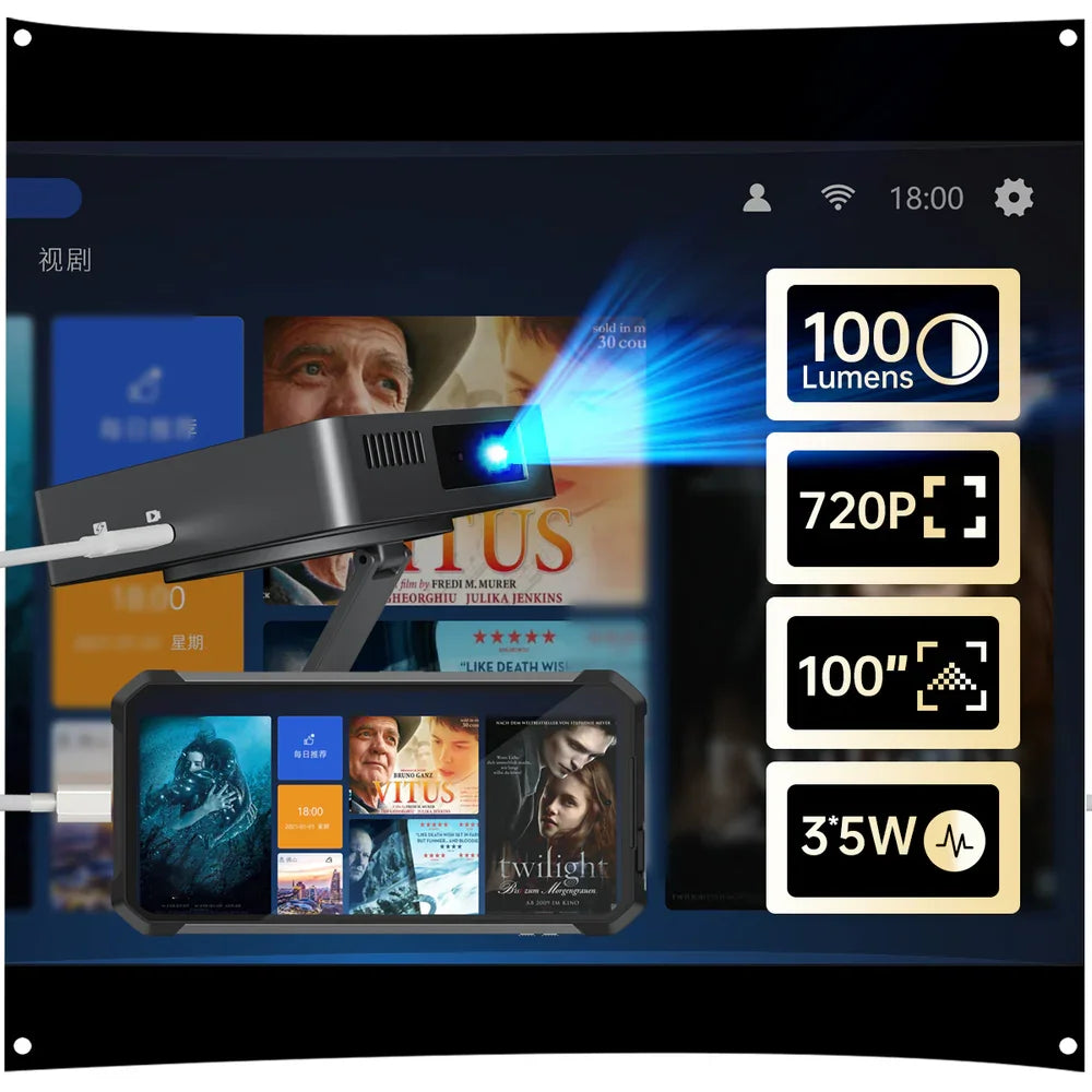 8849 Mars Mini Projector HD 1080P Auto Focus Outdoor Beamer