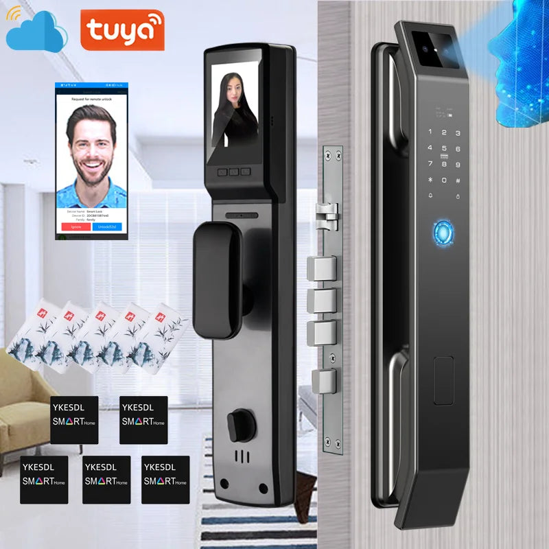 3D Face Recognition Digital Door Lock with Camera Fingerprint and Keyless Entry