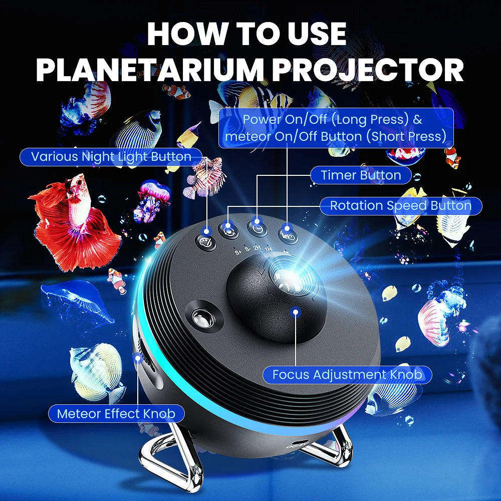 Mexllex Galaxy Star Projector Night Light Space Lamp