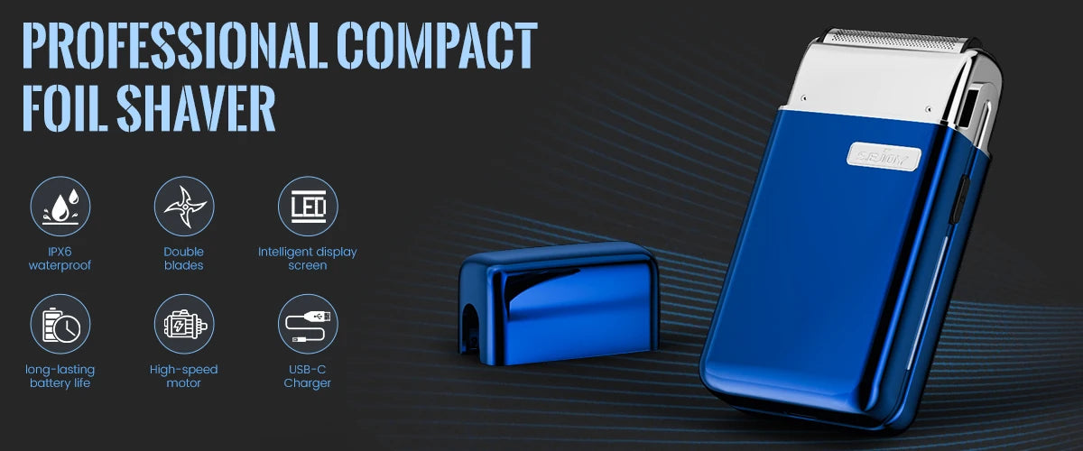 Sejoy Rechargeable Foil Electric Razor for Men Dual Blade