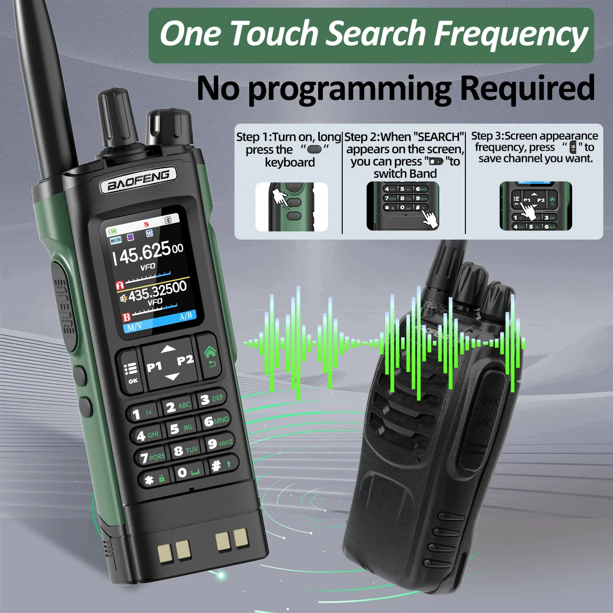 Baofeng UV-32 10W GPS Walkie Talkie Multi Band Bluetooth Type-C Long Range