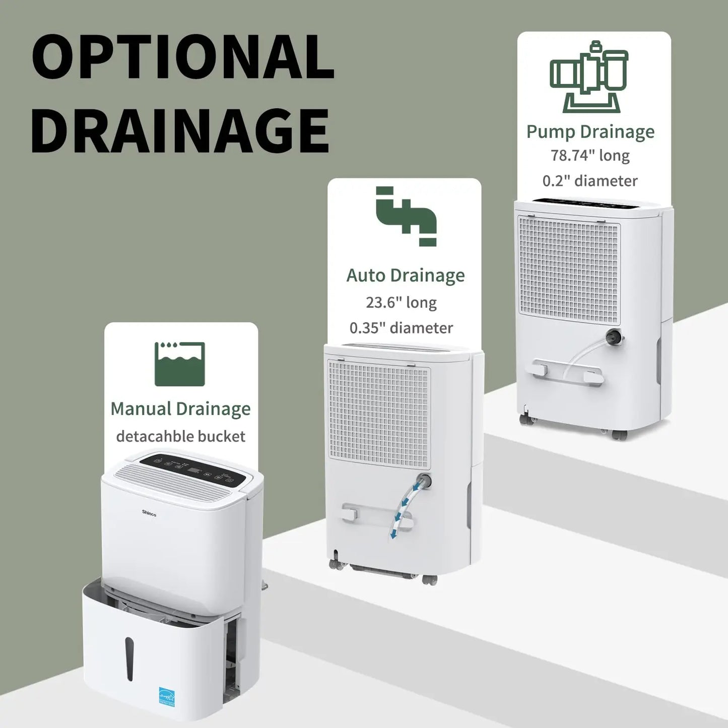 Shinco 150 Pint WiFi Dehumidifier with Pump