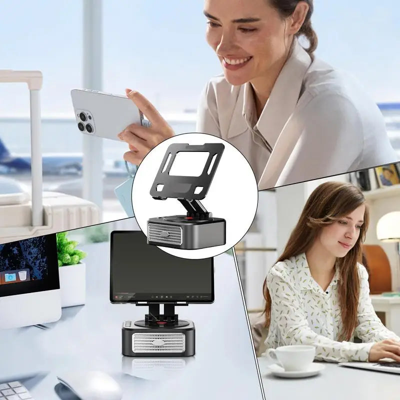 Phone Speaker Stand Wireless Desk Holder Stereo Sound