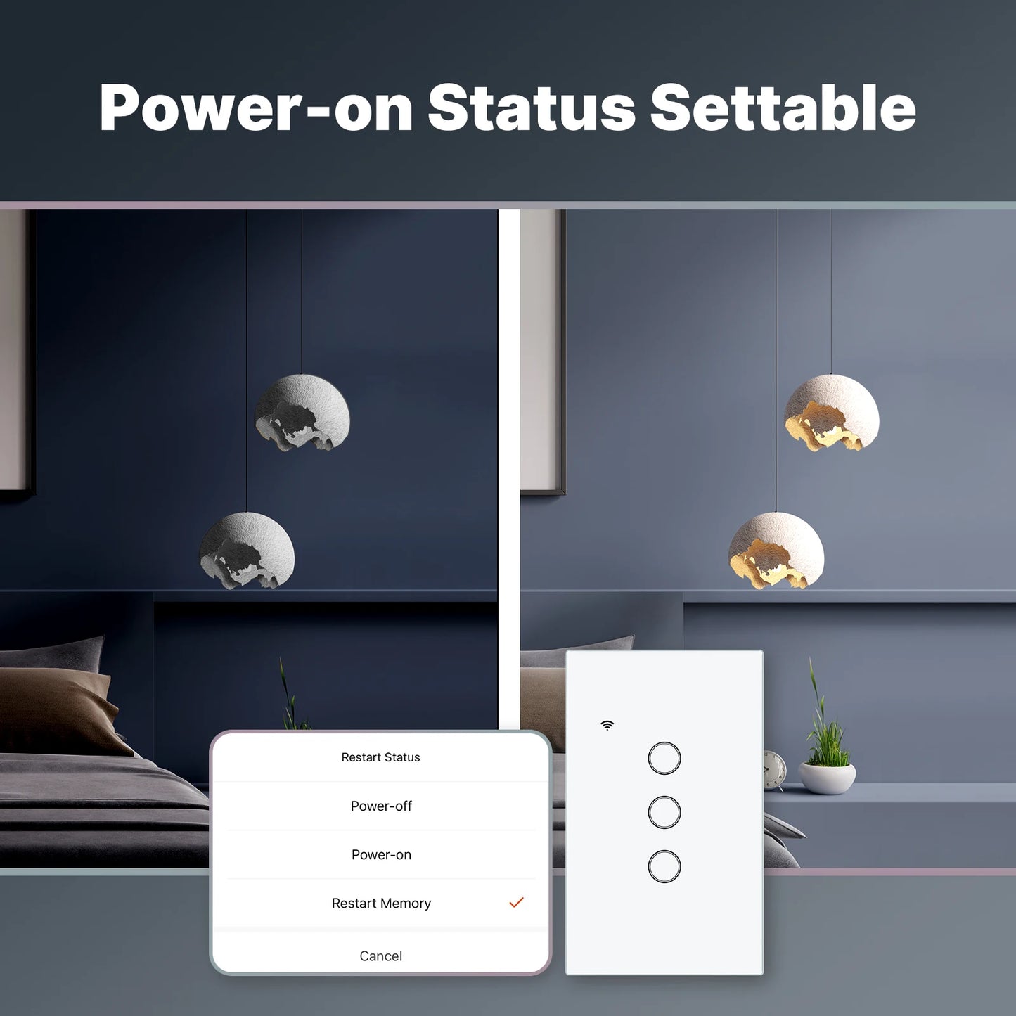 Tuya WiFi Smart Light Switch Touch Control Alexa Google