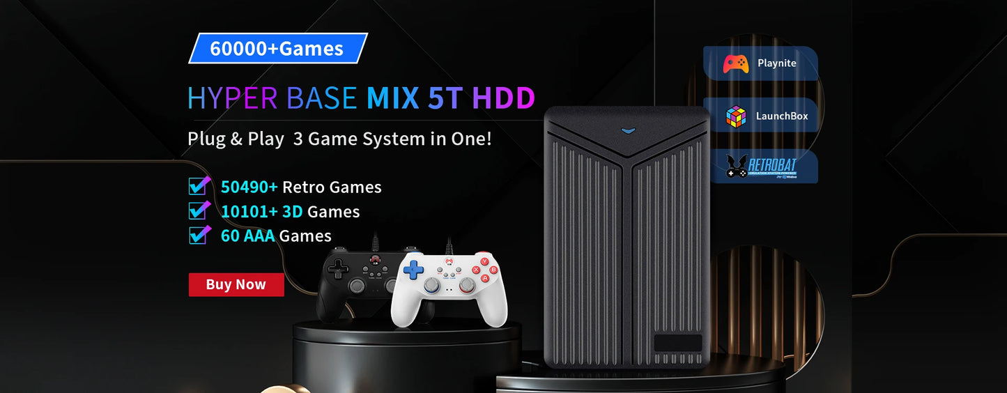 Launchbox 500GB Gaming Hard Drive for PS4 PS3 PS2 Wii Switch Gamecube PC 3760 Games