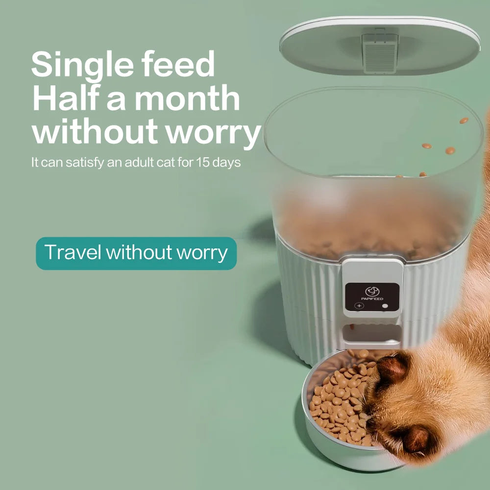 Smart Automatic Pet Feeder with WiFi Remote Control Pet Food Dispensing