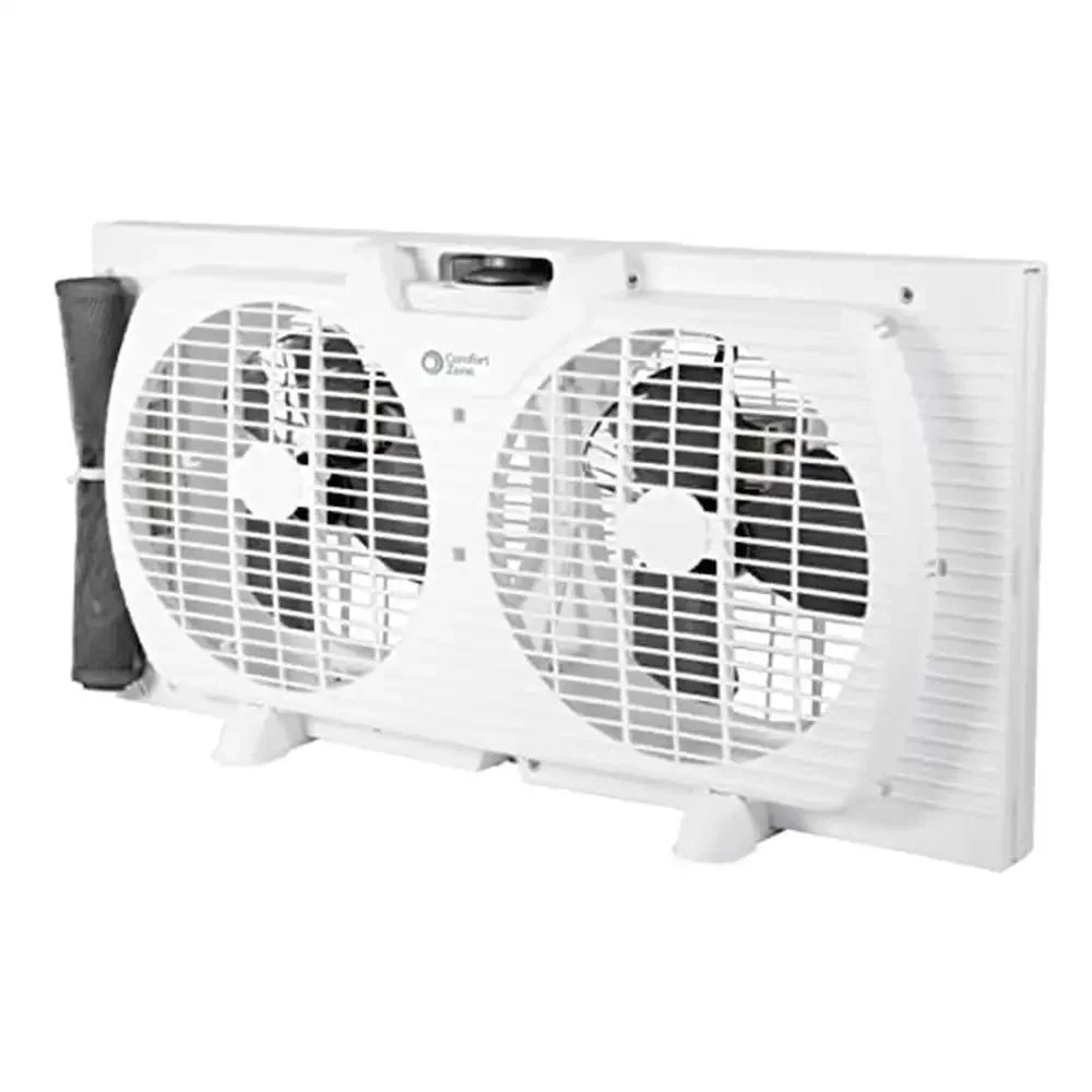 Twin Window Fan 3-Speed Reversible Airflow Portable Dual Exhaust