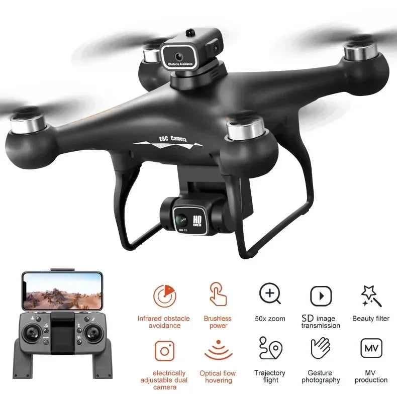 S116 MAX 8K Drone with 3 Batteries Dual Camera Optical Flow Obstacle Avoidance