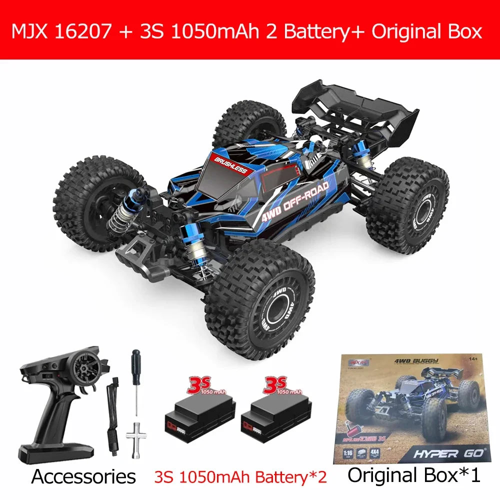 MJX 16207 Hyper Go 116 Brushless RC Car 70kmh 4WD Off Road Drift Truck (2/3) Batteries