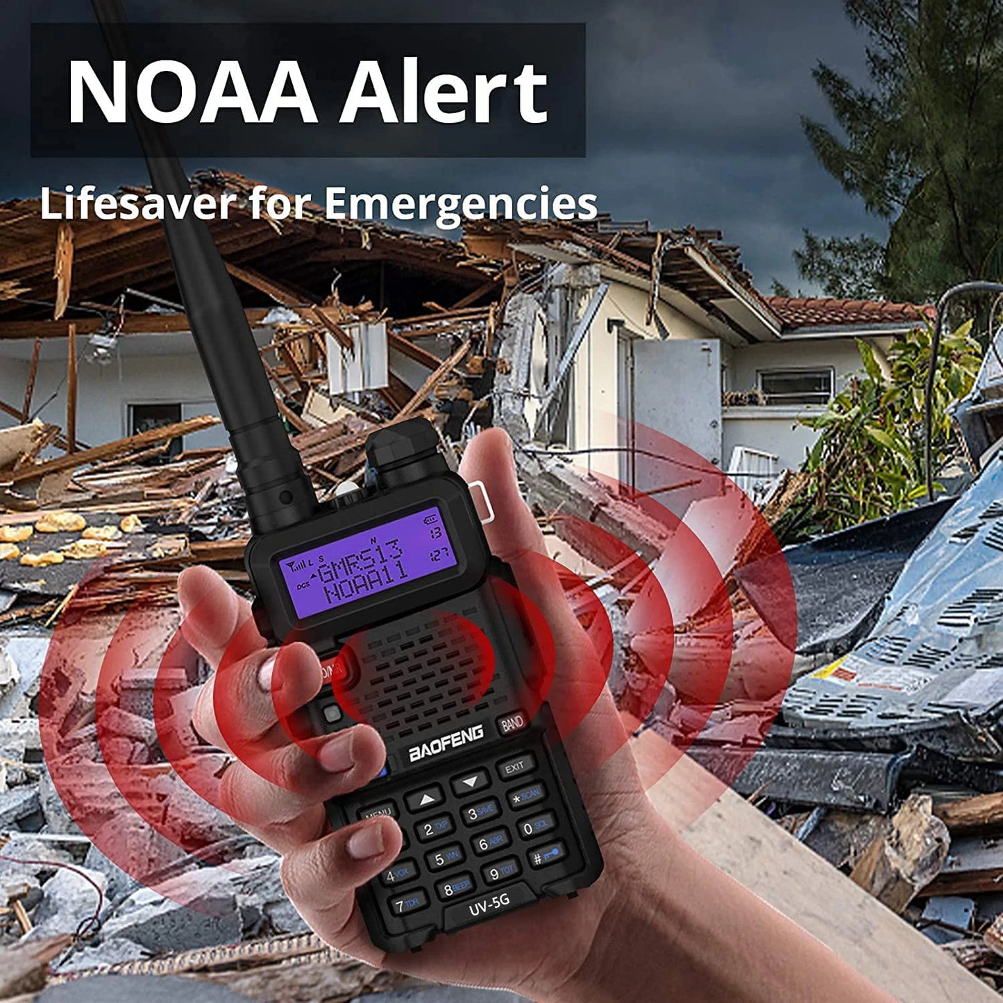 2PCS Baofeng UV-5G UV-5X GMRS Radio