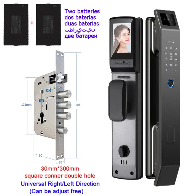 3D Face Recognition Digital Door Lock with Camera Fingerprint and Keyless Entry