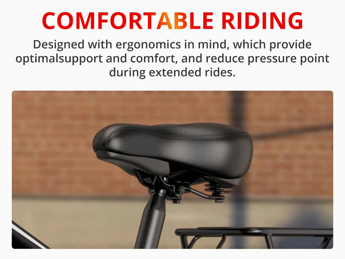 AMYET EB26 electric bike seat with ergonomic design for comfortable riding.