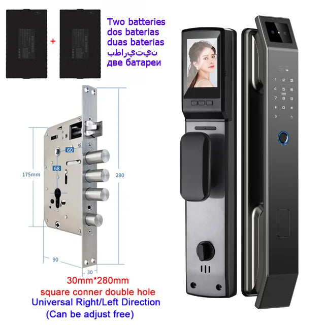 3D Face Recognition Digital Door Lock with Camera Fingerprint and Keyless Entry