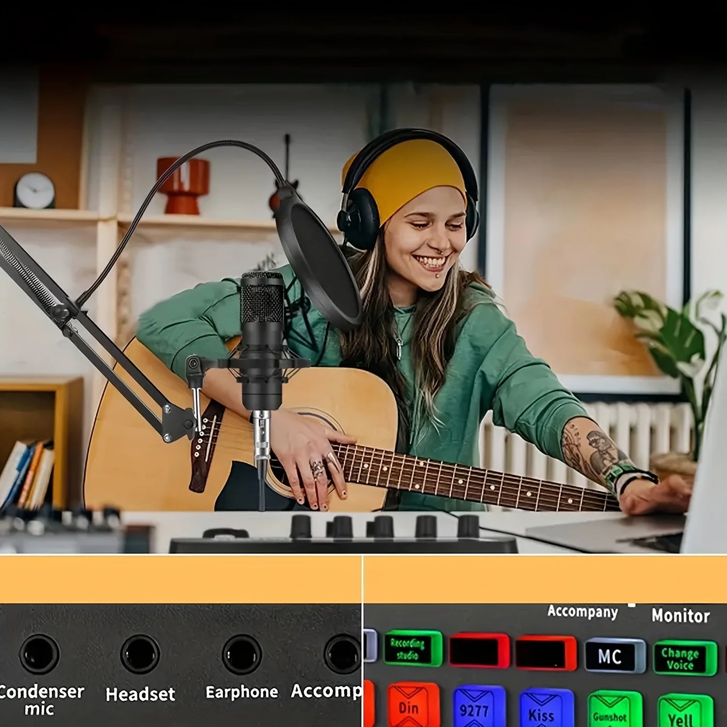 All-in-One Podcast Equipment Kit with Audio Interface and Condenser Microphone