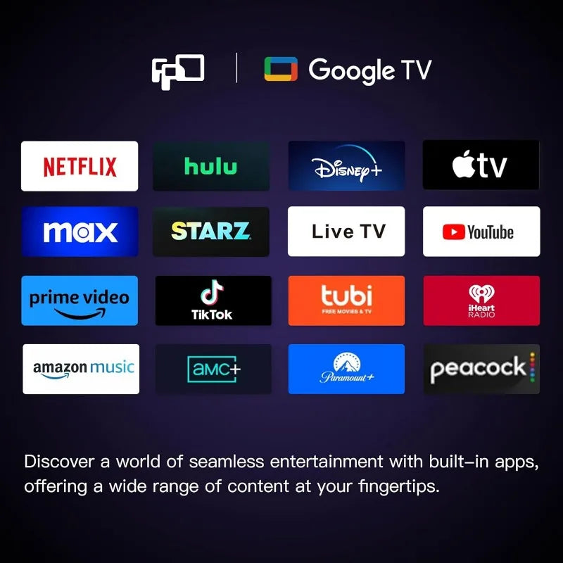 43 Inch Smart TV with Google TV 1080p Full HD Chromecast Built-In HDR10 Dolby Audio and Voice Remote