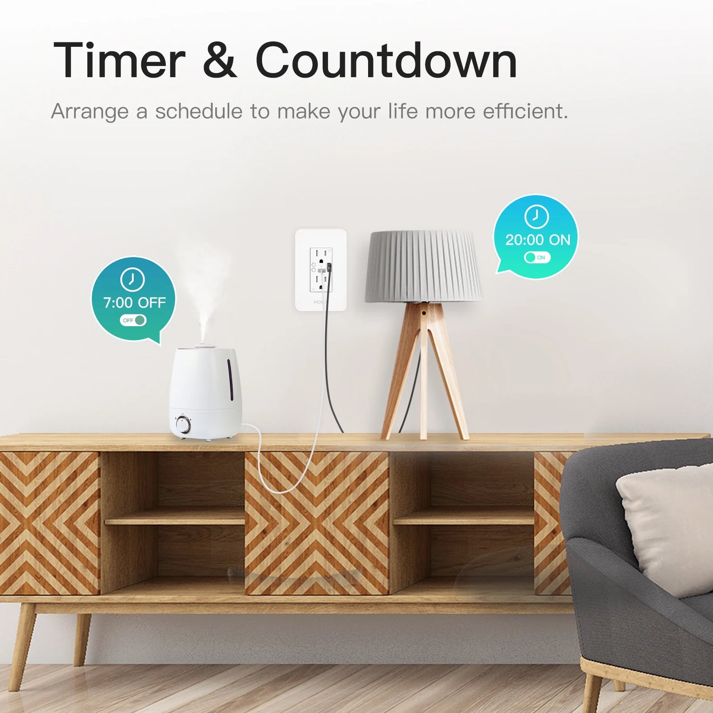WiFi Smart Wall Socket with USB and Type C