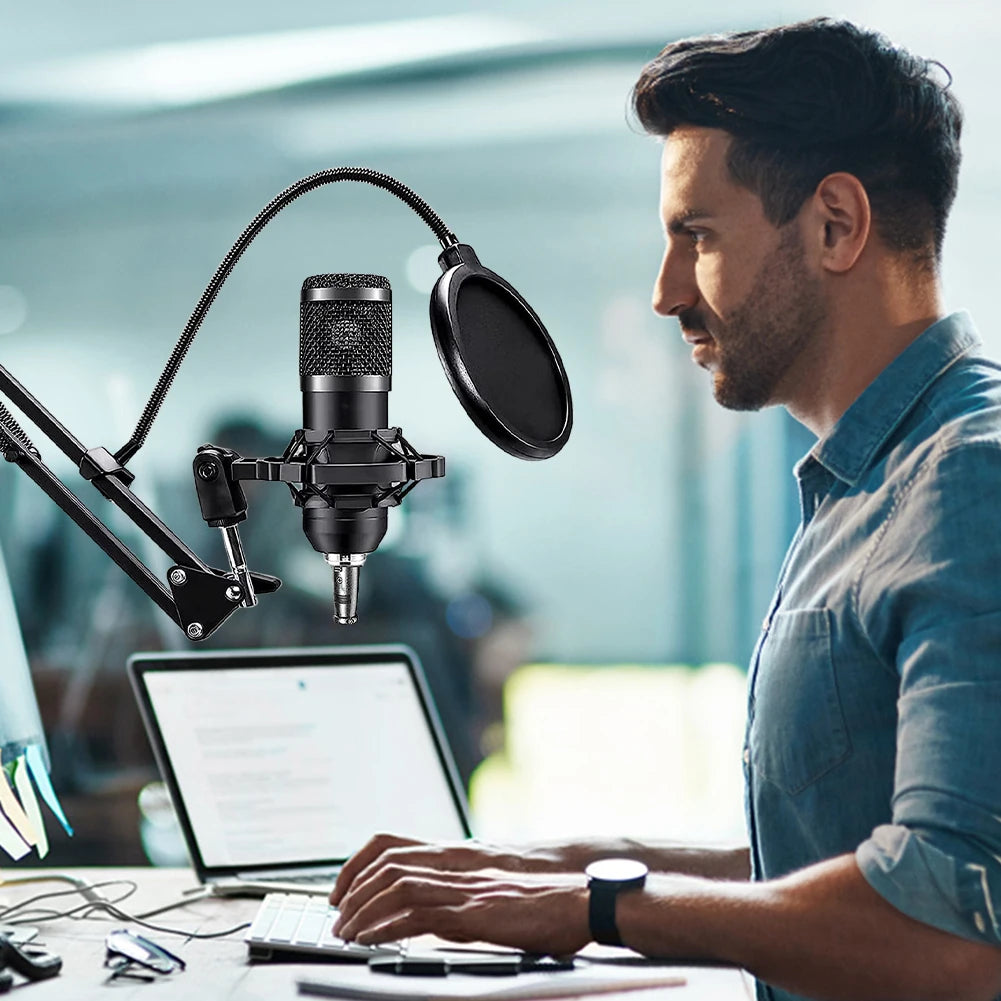BM800 V8s Podcast Microphone & Sound Card Set