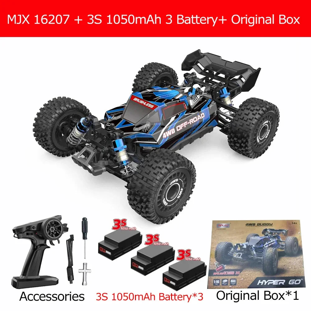 MJX 16207 Hyper Go 116 Brushless RC Car 70kmh 4WD Off Road Drift Truck (2/3) Batteries