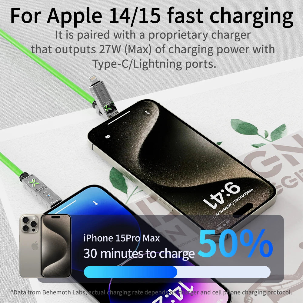 240W 4 in 1 Super Fast Charging Cable USB C to Type C Zinc Alloy for iPhone Samsung Xiaomi Multi Port Charger