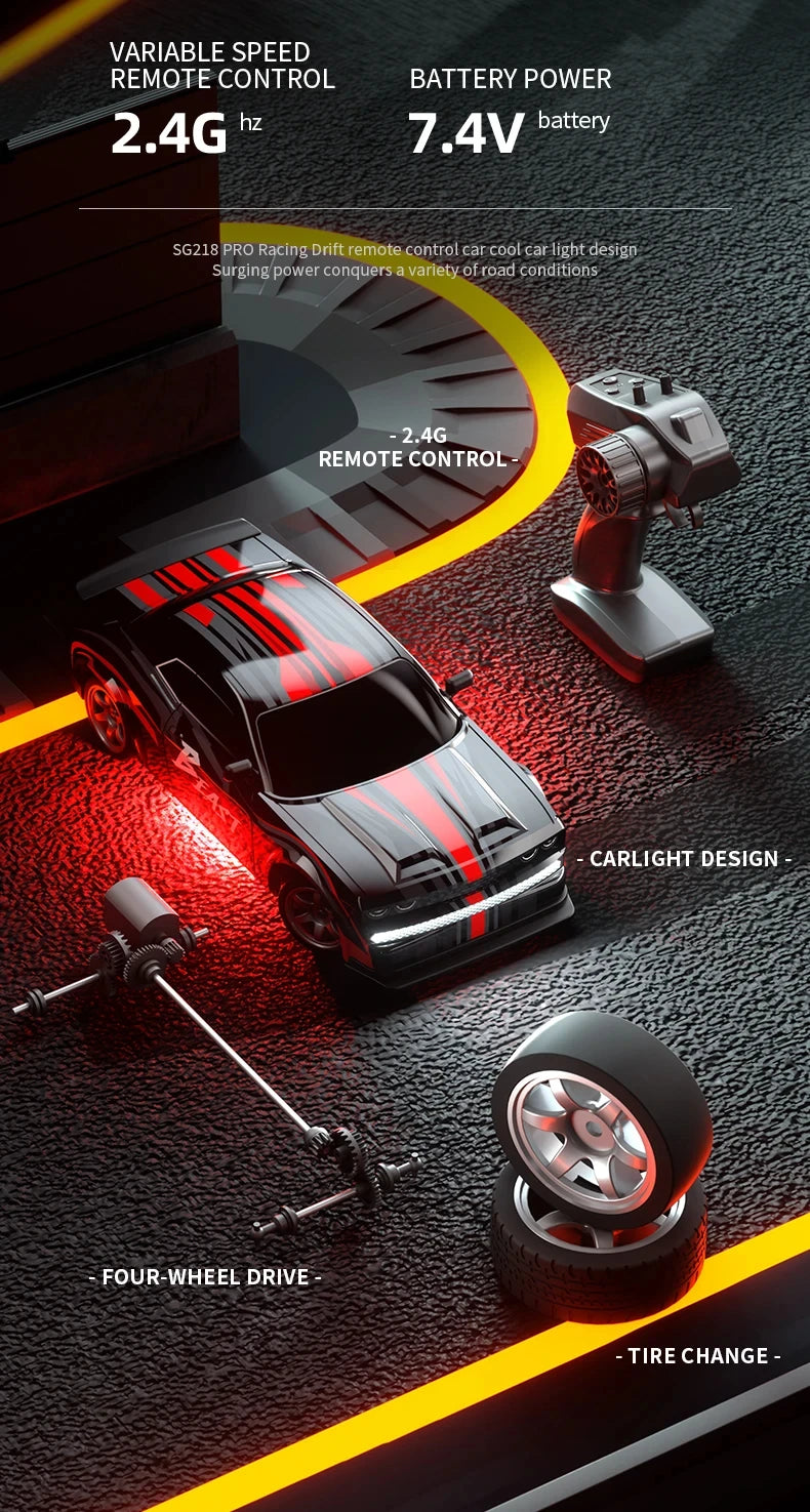 SG218 PRO 1:16 RC Drift Car 25km/h High Speed RC Cars Toys For Adults And Kids Remote Control Cars 2.4G Off Road Monster Truck