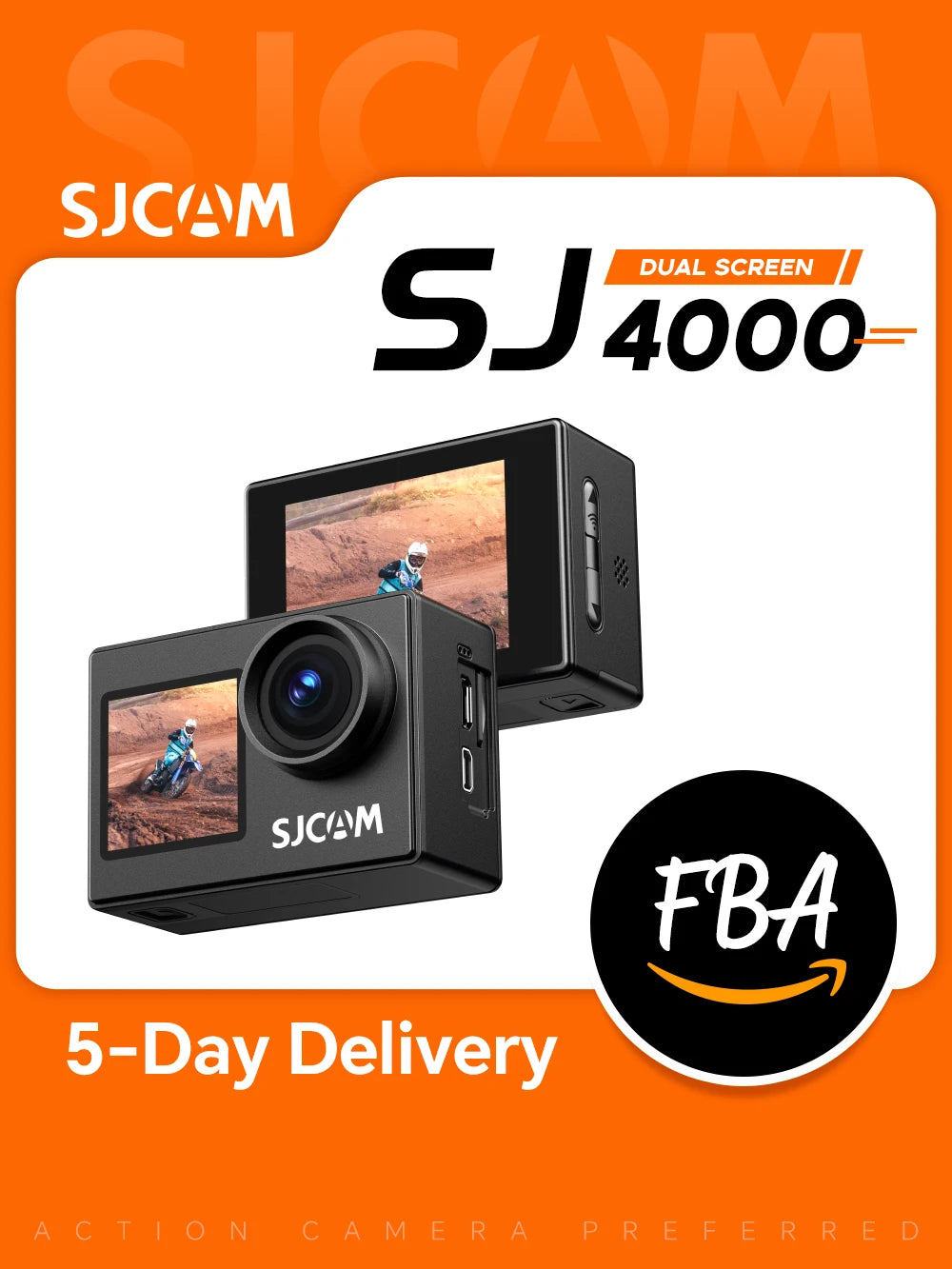 SJCAM SJ4000 Dual Screen 4K Action Camera Waterproof Anti-Shake HD Sports Cam