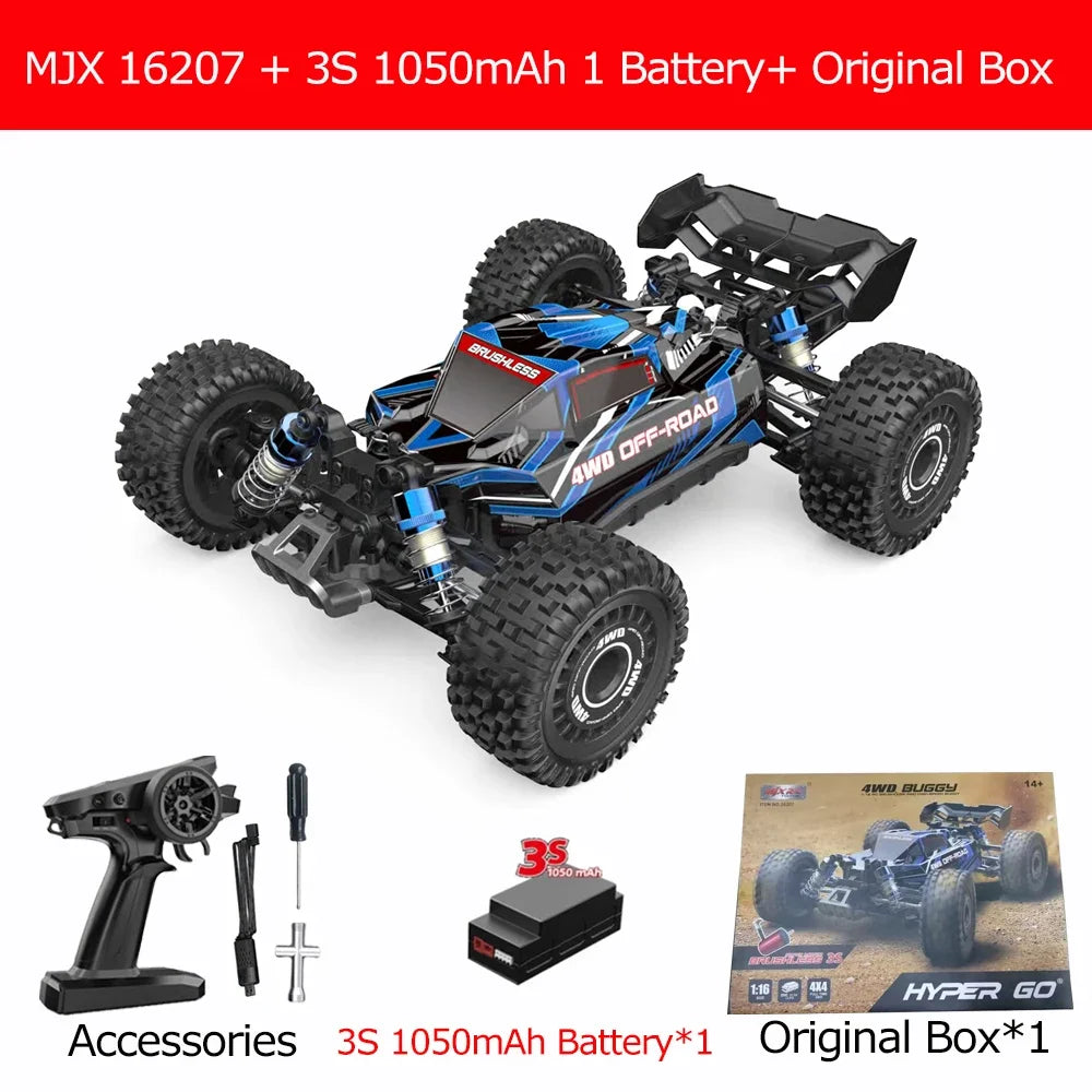 MJX 16207 Hyper Go 116 Brushless RC Car 70kmh 4WD Off Road Drift Truck (2/3) Batteries