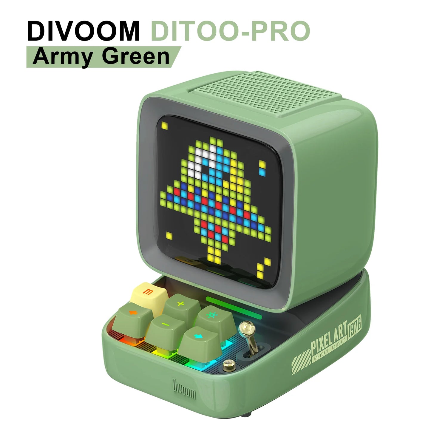 Divoom Ditoo-Pro portable bluetooth speaker pixel art retro gaming room alarm clock