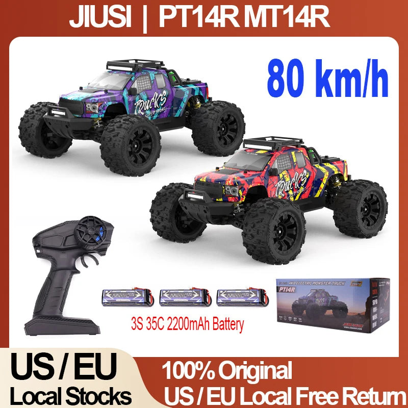 JIUSI PT14R MT14R 114 4WD RC Car 80kmh Brushless Off Road Truck