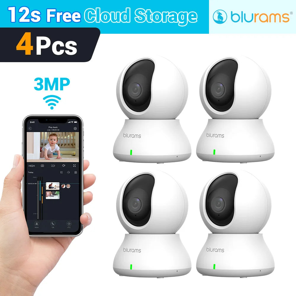 Blurams Baby Monitor 2K HD Security Camera with Motion Detection Two Way Audio and Night Vision