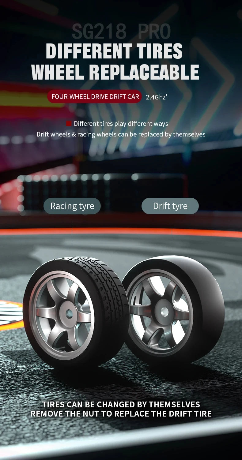 SG218 PRO 1:16 RC Drift Car 25km/h High Speed RC Cars Toys For Adults And Kids Remote Control Cars 2.4G Off Road Monster Truck
